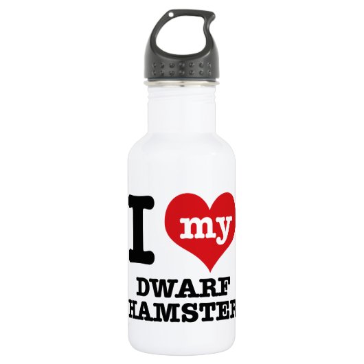 Ik hou van mijn dwerghamster waterfles  (Voorkant)