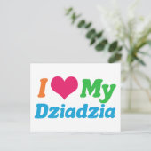 Ik hou van mijn dziadzia briefkaart (Staand voorkant)