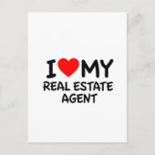 Ik hou van mijn echte agent briefkaart (Voorkant)