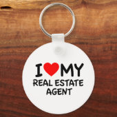 Ik hou van mijn echte agent sleutelhanger (Voorkant)