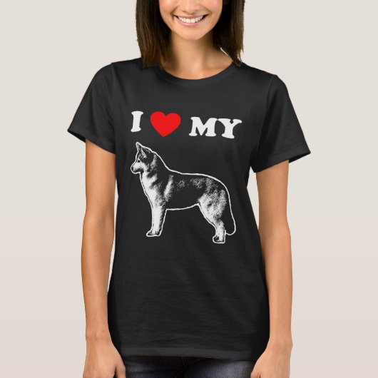 Ik hou van mijn echtgenoot t-shirt (Voorkant)
