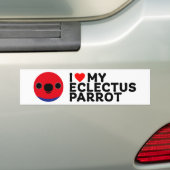 IK HOU VAN MIJN ECLECTUS PAPEGAAI - Vrouwelijk Bumpersticker (Op auto)