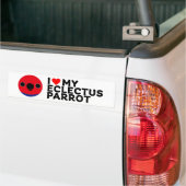 IK HOU VAN MIJN ECLECTUS PAPEGAAI - Vrouwelijk Bumpersticker (Op Truck)