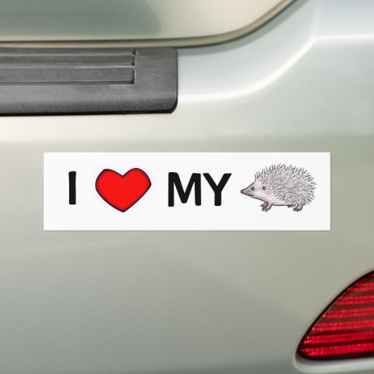 Ik hou van mijn egel-Bumpersticker Bumpersticker (Op auto)