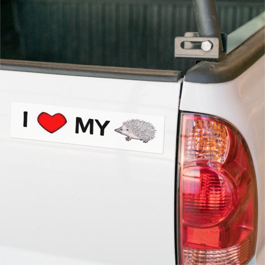 Ik hou van mijn egel-Bumpersticker Bumpersticker (Op Truck)