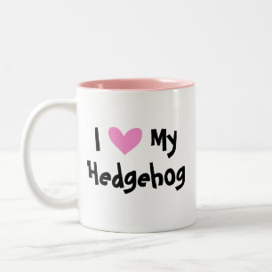 Ik hou van mijn egel tweekleurige koffiemok