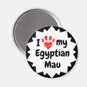 Ik hou van mijn Egyptische Mau Cat Magneet (Voorkant / Achterkant)