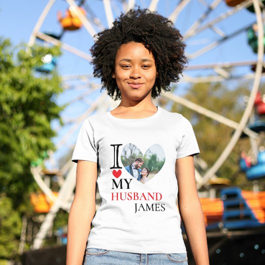 Ik hou van mijn eigen, aangepaste foto van het har t-shirt