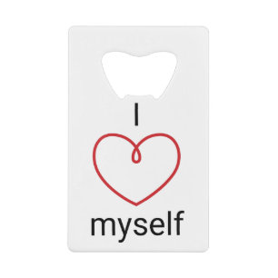 Ik hou van mijn eigen design creditkaart flessenopener
