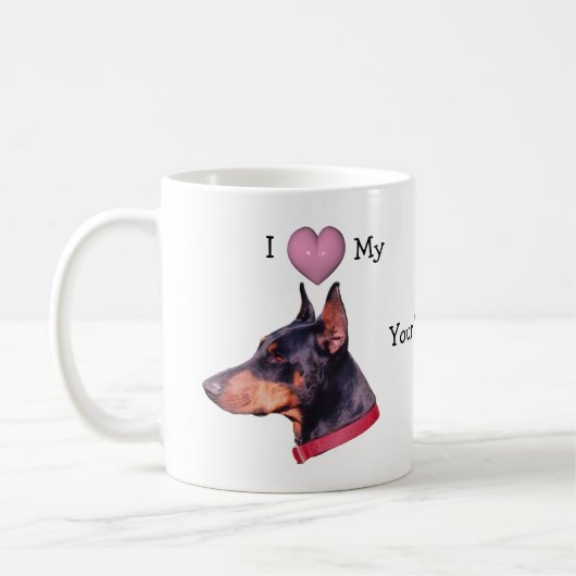 Ik hou van mijn eigen Doberman Koffiemok (Links)