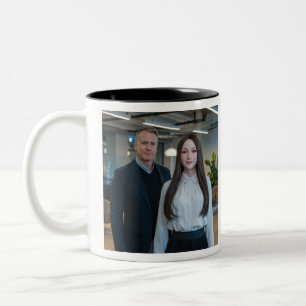 ❤️Ik hou van mijn eigen foto van de Creëer van cha Tweekleurige Koffiemok
