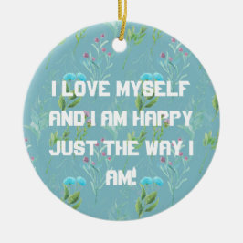 Ik hou van mijn eigen keramisch Ornament