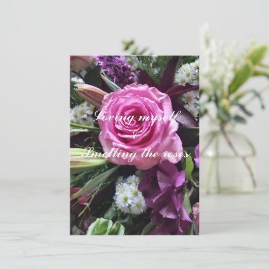 Ik hou van mijn eigen platte Wenskaart (Staand voorkant)