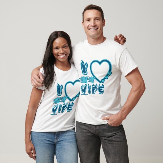 Ik hou van mijn eigen T-shirt met WIFE in BLUE (Unisex)