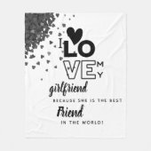 Ik hou van mijn eigen Vriendin, beste vrienden cad Fleece Deken (Voorkant)