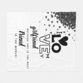 Ik hou van mijn eigen Vriendin, beste vrienden cad Fleece Deken (Voorkant (Horizontaal))