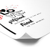 Ik hou van mijn eigen Vriendin, beste vrienden cad Poster (Hoek)