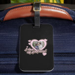 Ik hou van mijn eigen Vriendin foto Bagagelabel<br><div class="desc">Ik hou van mijn Vriendin,  aangepast foto-Bagagelabel. Perfect geschenk voor Valentijnsdag,  verjaardag of verjaardag. Kenmerken het doopvont en het hart van het retroscript.</div>