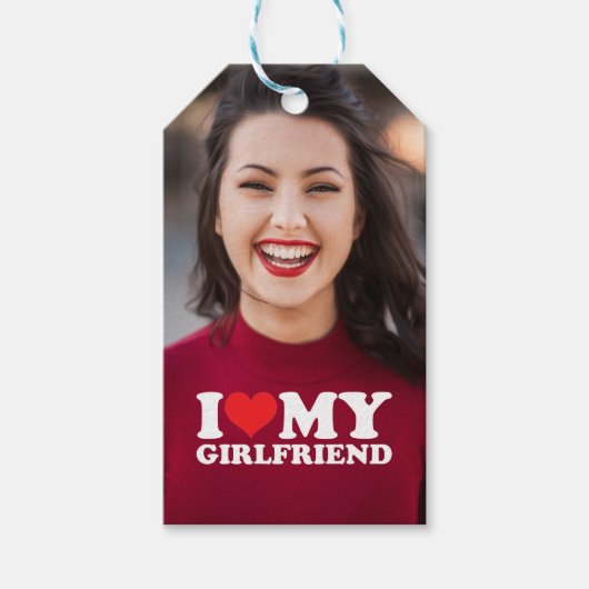Ik hou van mijn eigen Vriendin foto Cadeaulabel (Voorkant)