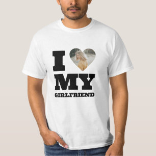Ik hou van mijn eigen Vriendin foto-hart T-shirt