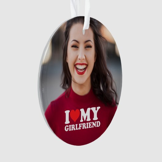 Ik hou van mijn eigen Vriendin foto Ornament (voorkant)