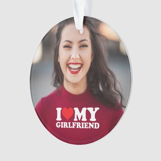 Ik hou van mijn eigen Vriendin foto Ornament (voorkant)