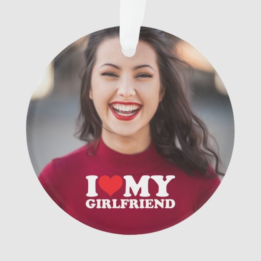 Ik hou van mijn eigen Vriendin foto Ornament (voorkant)