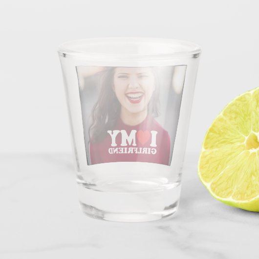 Ik hou van mijn eigen Vriendin foto Shot Glas (Achterkant)