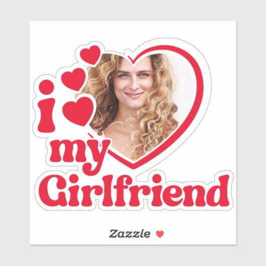 Ik hou van mijn eigen Vriendin foto Sticker (Vel)