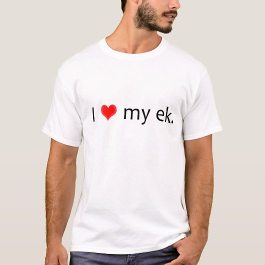 Ik hou van mijn ek burger. t-shirt (Voorkant)
