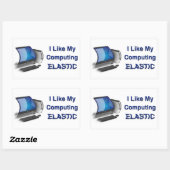 Ik Hou Van Mijn Elastische Computing Rechthoekige Sticker (Vel)