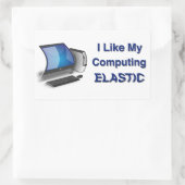 Ik Hou Van Mijn Elastische Computing Rechthoekige Sticker (Tas)