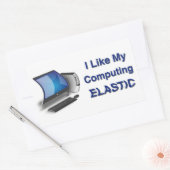 Ik Hou Van Mijn Elastische Computing Rechthoekige Sticker (Envelop)