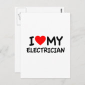 Ik hou van mijn elektricien briefkaart (Voorkant / Achterkant)