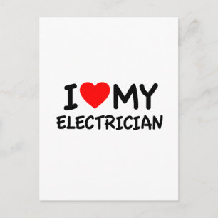 Ik hou van mijn elektricien briefkaart