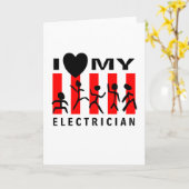 Ik hou van mijn elektricien kaart (Gele Bloem)