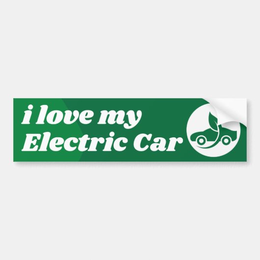 Ik hou van mijn elektrische auto bumpersticker (Voorkant)