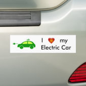 Ik hou van mijn elektrische auto bumpersticker (Op auto)