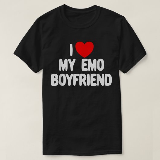 Ik hou van mijn emo Boyvriend Red Heart Ik hou van T-shirt (Design voorkant)