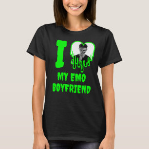 Ik hou van mijn emo-vriend Dripping Green Heart Ph T-shirt
