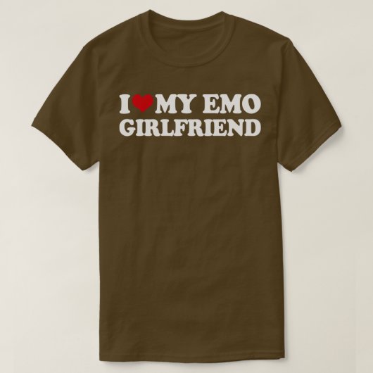Ik hou van mijn Emo-Vriendin1 T-shirt (Design voorkant)