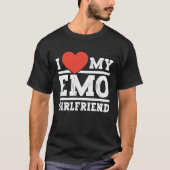 Ik hou van mijn emo vriendin emo meisjes t-shirt (Voorkant)