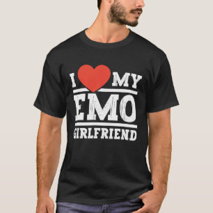 Ik hou van mijn emo vriendin emo meisjes t-shirt