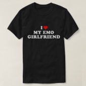 Ik hou van mijn Emo-Vriendin T-shirt (Design voorkant)