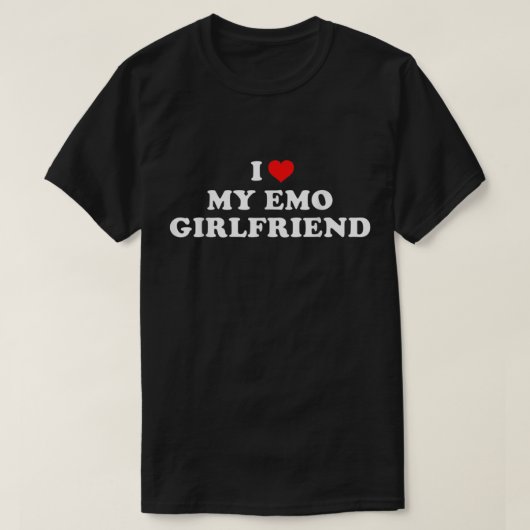 Ik hou van mijn Emo-Vriendin T-shirt (Design voorkant)
