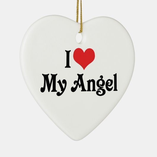 Ik hou van mijn engel keramisch ornament (Rechts)