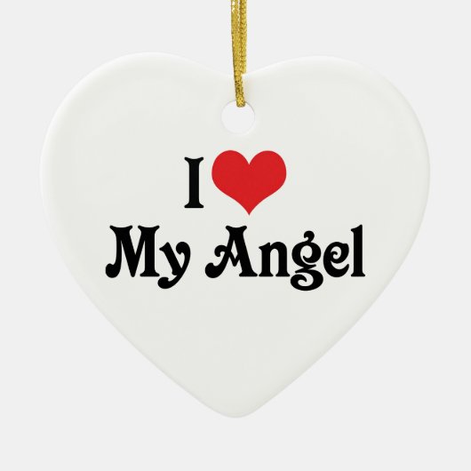 Ik hou van mijn engel keramisch ornament (Voorkant)