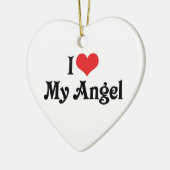 Ik hou van mijn engel keramisch ornament (Links)