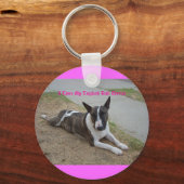 Ik hou van mijn Engelse bull Terrier Sleutelhanger (Voorkant)