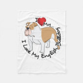 Ik hou van mijn Engelse Bulldog Dog Fleece Deken (Voorkant)